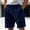 Navy, variant on WQNVRNR Men's Corduroy Shorts- Casual Summer Button Pockets Sports Shorts Dark Gray Size M