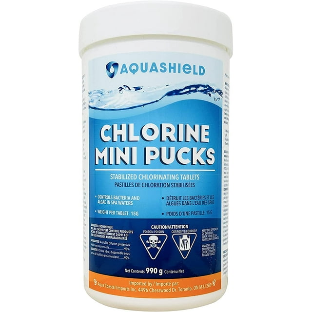 Aquashield Spa Rondelles Mini Stabilisées au Chlore de 1 Po (990 g / 2,2 Lb)