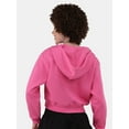 thumbnail image 4 of No Boundaries Cropped Fleece Zip Hoodie, Women’s, 4 of 5