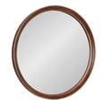 thumbnail image 5 of Kate and Laurel Hatherleigh Modern Mid-Century Round Wooden Wall Mirror, 30 Inch Diameter, Walnut Brown, Decorative Wood Circle Wall Accent for Use as Bathroom Mirror for Over Sink, 5 of 9