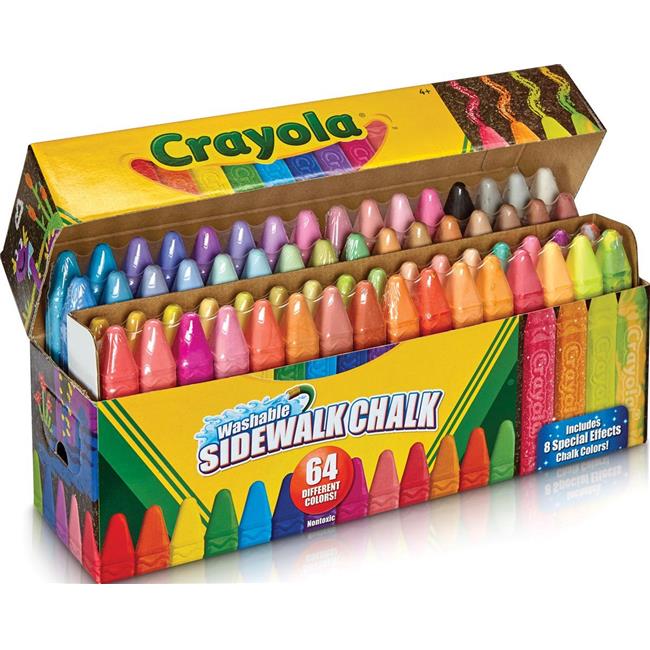 Crayola 512064 Ultra Washable Chalk, 64 Count