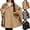 Black, variant on Women's Solid Faux Fur Cuff Cape Wrap Mid-Length Winter Shawl Outerwear with Snap Collar Closure for Casual Holiday Daily Wear