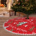 thumbnail image 6 of Rocae Christmas Deer 1 for Christmas Tree Skirt with Pom Pom Trim for Holiday Party for Holiday Home Decor Indoor Outdoor-30", 6 of 7