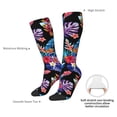 thumbnail image 4 of Naloa Tropical Palm Leaves Thigh High Socks Extra Long Stretchy Sock Women Over Knee High Opaque Stocking Daily Wear, 4 of 6