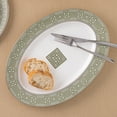 thumbnail image 3 of Noritake  Infinity Oval Platter, 14" Green Platinum, 3 of 5