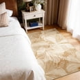 thumbnail image 5 of Toyoso 3'x5' Graphic Botanical Area Rug, Sun-Drenched Honey Amber Silicone Rug, Vibrant Bloom Modern Washable Non-Slip Accent Floor Mat for Threshold Room, Desk and Entryway Decorative Rug, 5 of 9