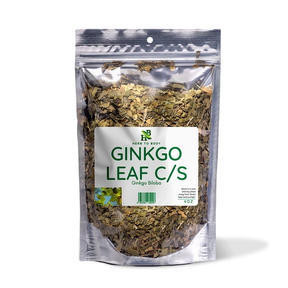 Herb To Body Ginkgo Leaf C/S | Cut & Sifted | Ginkgo Biloba | Wildcrafted | 4oz