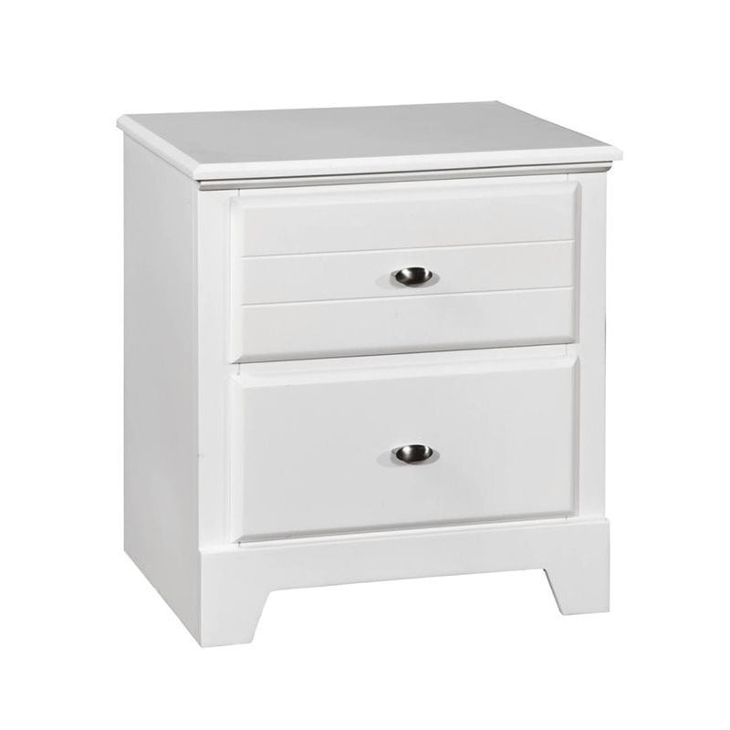 Set of 2 Nightstand with 2 Drawers in White Walmart Canada