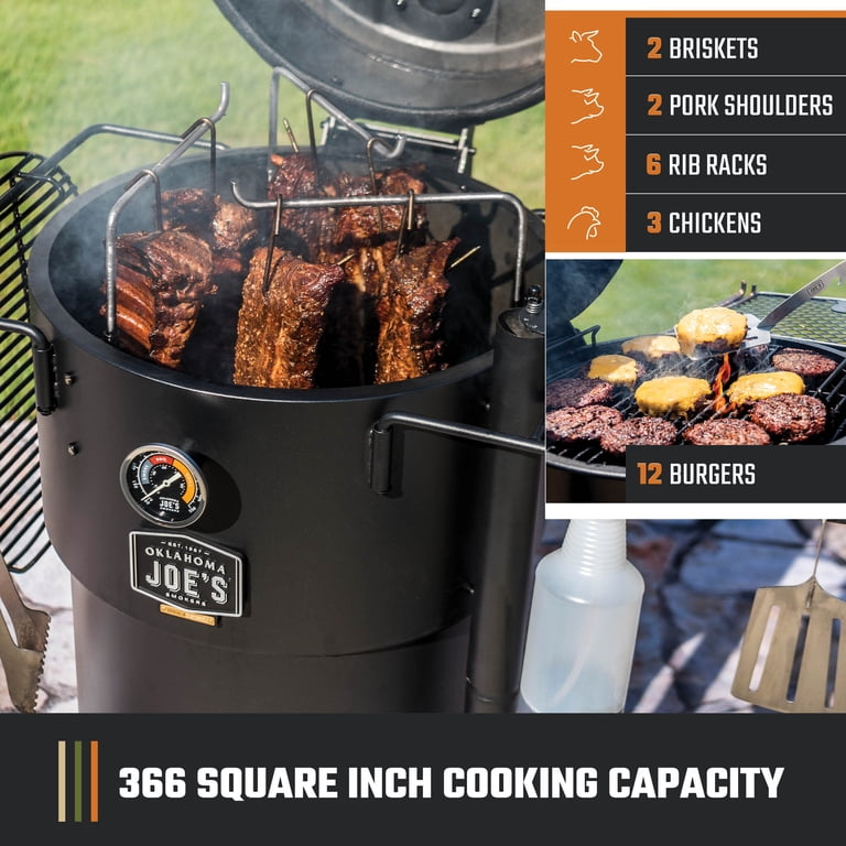 Oklahoma Joe's® Bronco Pro Drum Charcoal Smoker - Walmart.com