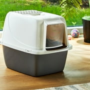 Vibrant Life Extra-Large Hooded Enclosed Cat Litter Box, White