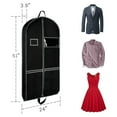 51" Heavy Duty Garment Bags for Travel, Gusseted Suit Bags for Closet