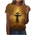 thumbnail image 2 of Dolkfu Shirts for Women Halloween Crew Neck Multicolor Short Sleeve T-Shirts Graphic Prints Modern Relaxed Fit Refreshing T-Shirts Multicolor,L, 2 of 6