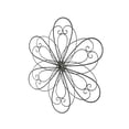 thumbnail image 3 of 30 Inch Rustic Wood Metal Flower Sculpture Wall Hanging Art Home Decor Set Of 2, 3 of 5