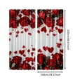 thumbnail image 2 of TIELUTT Rideaux de la Saint-Valentin Roses Rouges Rideaux Pétales de Roses Rouges Rideaux Courts Rideau de Douche et Ensemble de Doublure Rideaux de Douche Transparents pour la Salle de Bain Rideaux Épais pour Chambre 90 Rideaux Len, 2 of 7