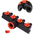 thumbnail image 2 of Grifo Y Selector 4 válvulas de salida, distribuidor de 4 vías conector de grifo divisor de manguera para flujo de agua ajustable y bloqueable, riego de jardín TUNC Sencillez, 2 of 5