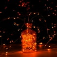 thumbnail image 5 of Set of 2 Orange Lights for Halloween - 16.4ft Battery Operated Fairy String Lights - 50 LEDs Twinkle Firefly Lights with Remote Control for Garden,Thanksgiving Day,Christmas Indoor Decoration, 5 of 7