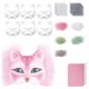 thumbnail image 1 of Minnieouse Kit de máscara de gato de papel Therian Incluye mallas para los ojos y pegatinas con gemas Kit de máscara de gato de Therian Disfraces de disfraces do, 1 of 6