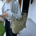 thumbnail image 3 of Quilted Tote Bag Puffer Bag for Women Nylon Shoulder Bag Quilted Padding Hobo Bag Lightweight Everyday Tote, 3 of 6