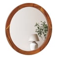 thumbnail image 1 of Gymax 27'' x 27'' Rustic Wall Mounted Decorative Mirror w/Solid Acacia Wood Frame, 1 of 10
