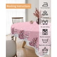thumbnail image 6 of Christmas Snowman Tablecloth Waterproof for Round/Rectangle/Oval/Square Tablecloth 60x60 in Table Cloth Cover for Fall Baby Shower Christmas Wedding Party, Christmas Pink Snowflake, 6 of 6