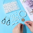 thumbnail image 3 of 1 Box 1 Box 350PCS 6mm White Polymer Clay Beads Bulk Small Heishi Beads Mini Refill Round Flat Disc Vinyl Spacer Loose Beads for Jewelry Making DIY Bracelets Necklace Chocker Craft Supplies, 3 of 5