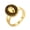 Gold, variant on Oval Rings for Women Men Black Silver Gold Plated Stainless Steel Personalized Statement Simple Unique Vintage Knuckle Finger Jewelry Gold Size 9