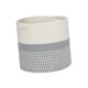 thumbnail image 1 of Cesta para plantas de cuerda tejida con asas, cesta de almacenamiento duradera y portátil. Blanco Gris 20x20cm, 1 of 9