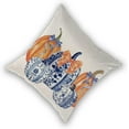 thumbnail image 2 of Fall Pillow Covers 18 x 18 Inch Set of 2, Chinoiserie Blue and Orange Pumpkin Decorative Throw Pillow Covers Outdoor Farmhouse Autumn Thanksgiving Pillowcase Linen for Home Couch Sofa, 2 of 8