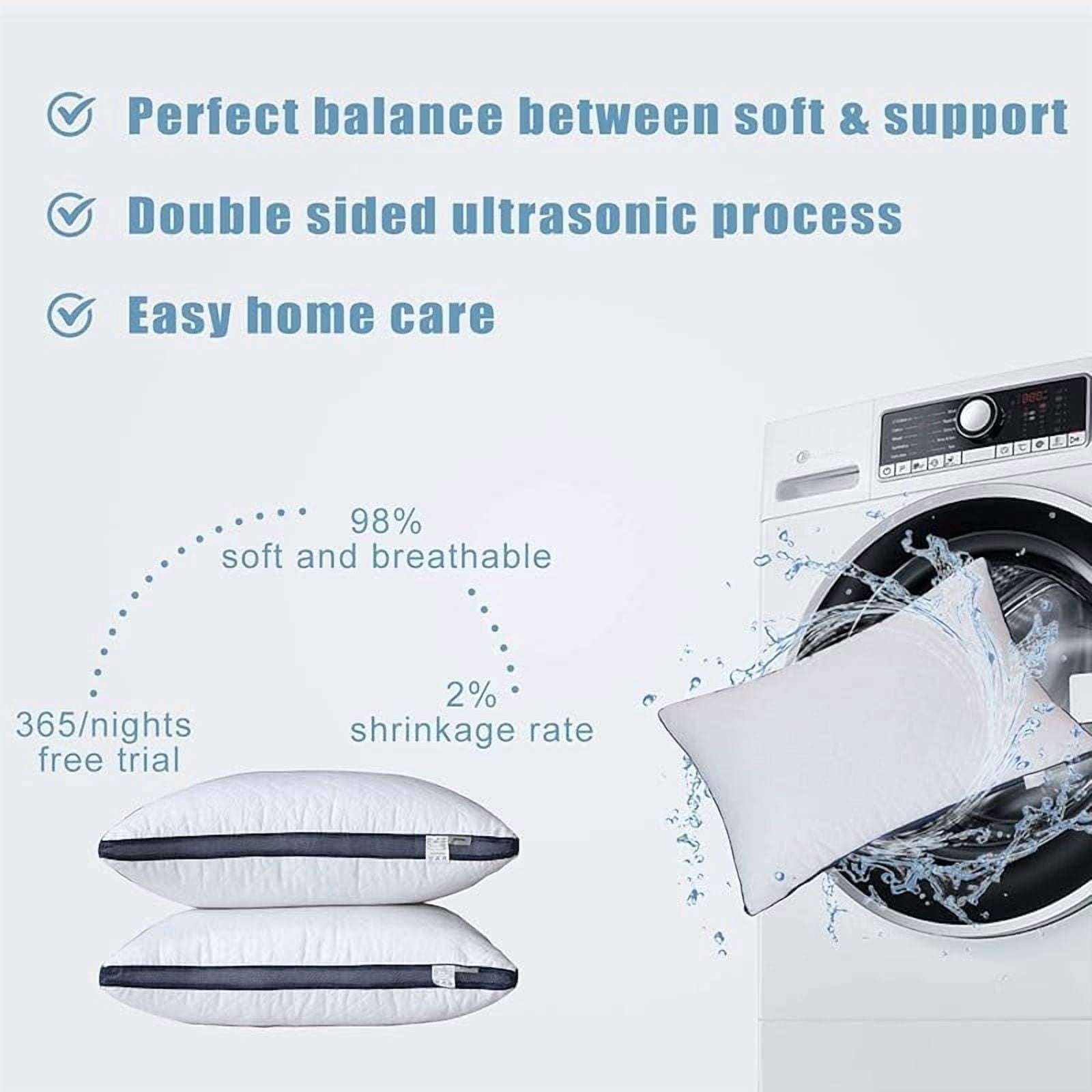 MY Pillows for Sleeping (2-Pack), Luxury Hotel Pillows Queen Size Set of 2,Bed Pillows for Side and Back Sleeper (Queen)