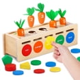 thumbnail image 1 of Juguetes Montessori para niños pequeños de 1, 2 y 3 años, caja de clasificación de colores y formas de madera, juguetes de aprendizaje temprano para más de 12 meses, 1 of 5