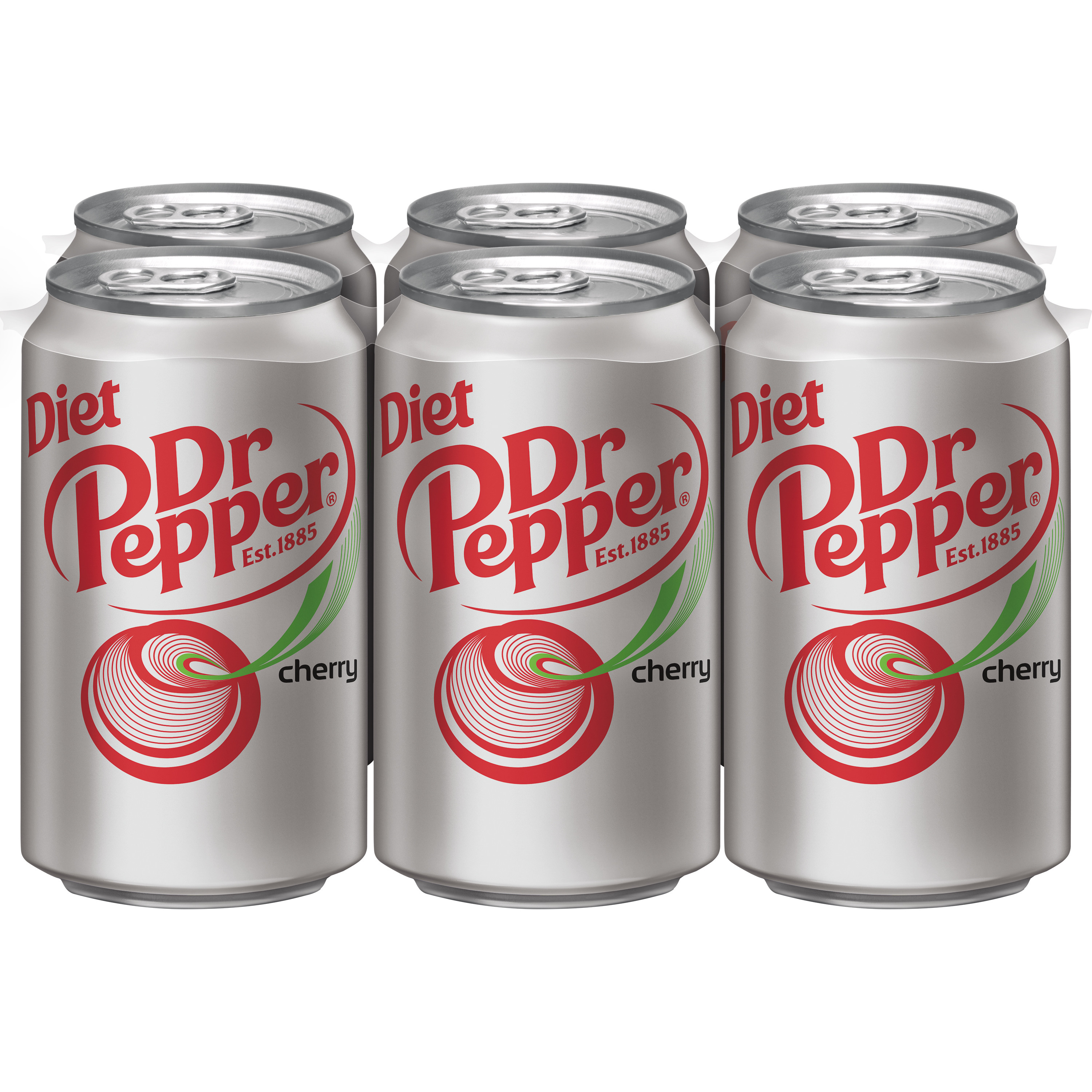 Diet Dr Pepper Cherry Soda, 12 fl oz cans, 6 pack