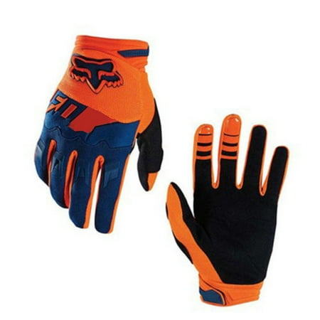 - Full-Finger Racing Motorcycle Gloves MTB Bike Mittens Off-Road Riding Gloves Outdoor Sports Gloves orange M