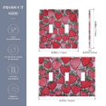 thumbnail image 2 of Yayeee Toggle Light Switch Wall Plate 3-Gang 6.37"x4.48" Decorative Outlet Cover, Sweet Strawberry, 2 of 7