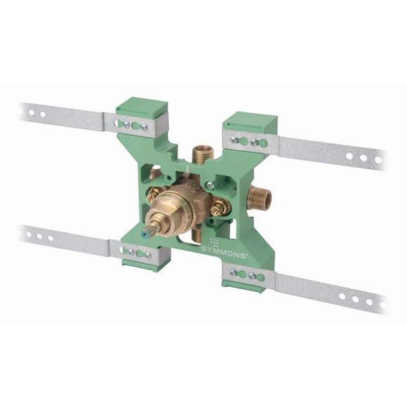 Symmons 262XBRBODY Temptrol Válvula de ducha y bañera de equilibrio de presión de latón con paradas de servicio y soporte de instalación rápida