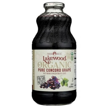 LAKEWOOD JUICE GRAPE CONCORD ORG 32 FO - Pack of 6
