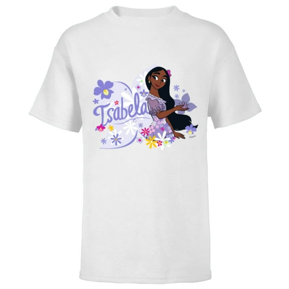 Disney Encanto Isabela Blooms - Short Sleeve T-Shirt for Kids – Customized-White