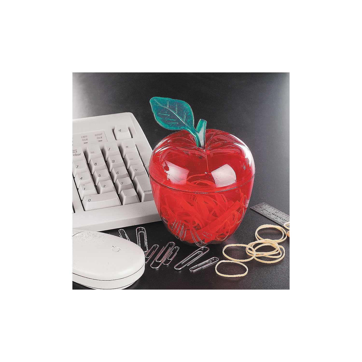 Plastic Red Apple Container Party Supplies 12 Pieces
