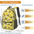 thumbnail image 3 of Excavator and Circle Yellow Pattern 17" Waterproof Oxford School Backpacks for Teens, S-Shape Padded Straps, for School, Travel, Hiking, Camping, 3 of 5