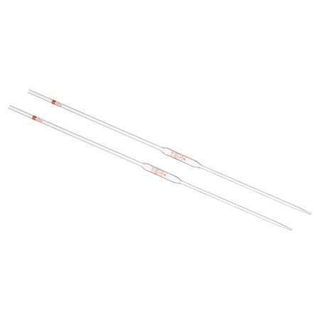 Uxcell 2mL High Dropper Pipettes Tolerance 0.01mL 3.3 Borosilicate Glass Pipettes  Clear 2 Pack