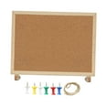 thumbnail image 4 of Tablero de corcho con marco de madera para colgar y soporte, decorativo, para planificar horarios. 40 cm x 30 cm, 4 of 9