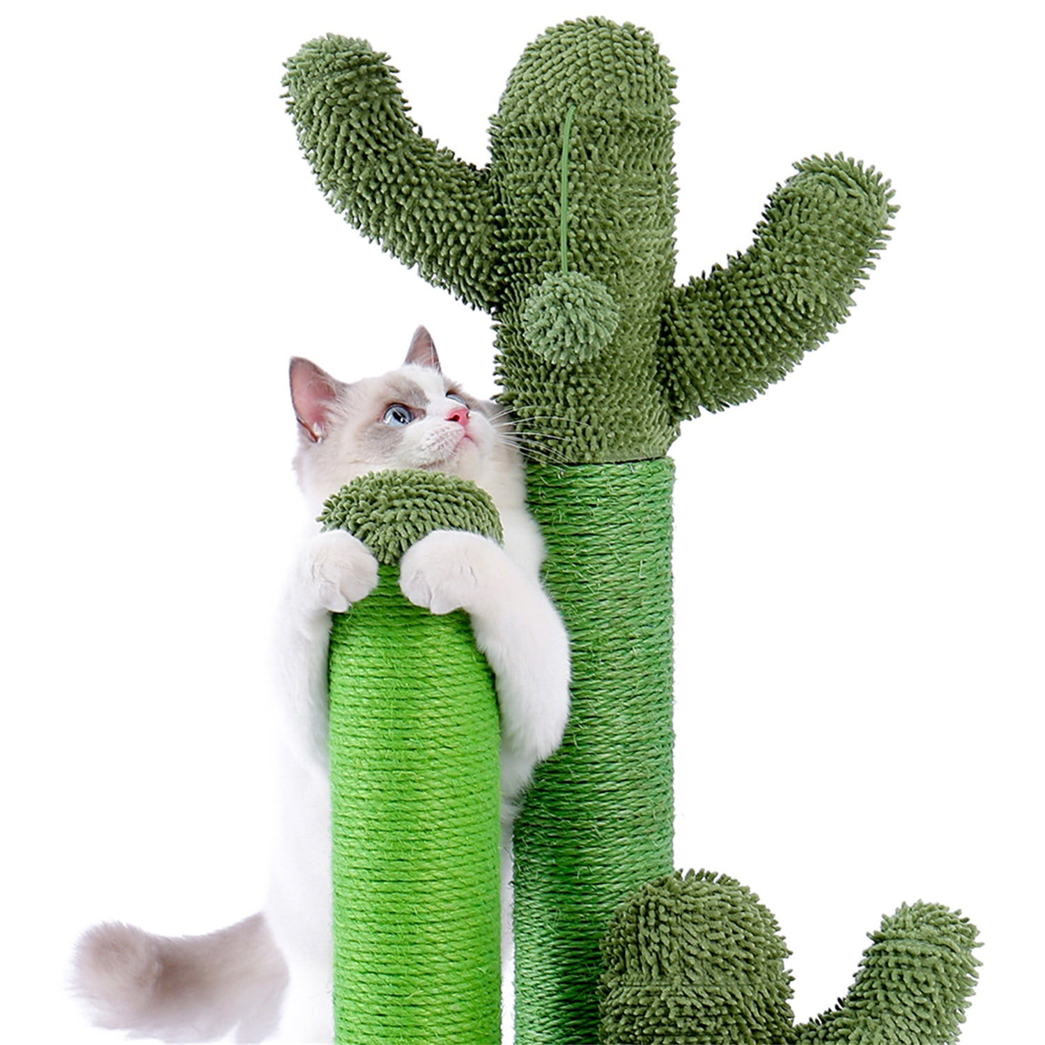 Pefilos 27" Cat Scratching Post, Cactus Cat Scratcher Post for Indoor Cats Claw Scratcher, Cat Tree Small Kitten , Green L Pefilos 27" Cat Scratching Post, Cactus Cat Scratcher Post for Indoor Cats Claw Scratcher, Cat Tree Small Kitten , Green L