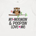 thumbnail image 4 of Inktastic My Meemaw and Peepaw Love Me Grandchild Owl Girls Baby T-Shirt, 4 of 5