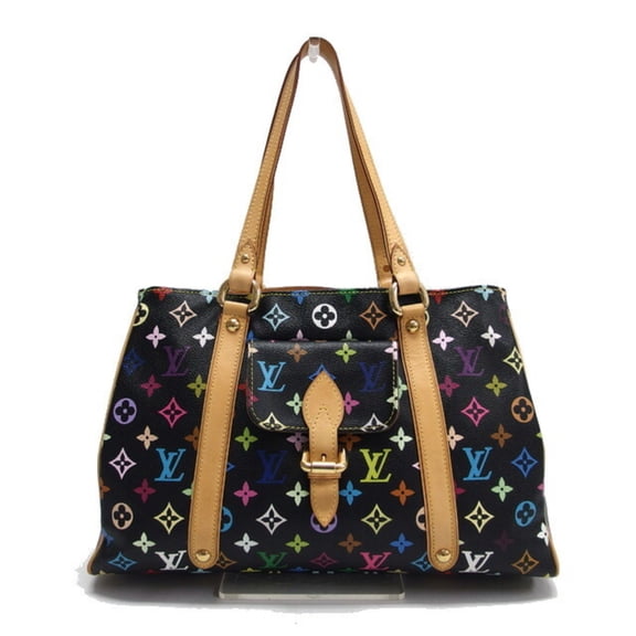 Pre-Owned Louis Vuitton Monogram Multicolore Aurelia MM Tote Bag Black (Good)