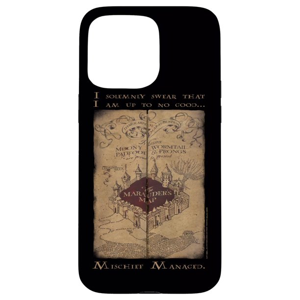 Funda de teléfono Harry Potter Marauder's Map Words para iPhone 15 Pro Max