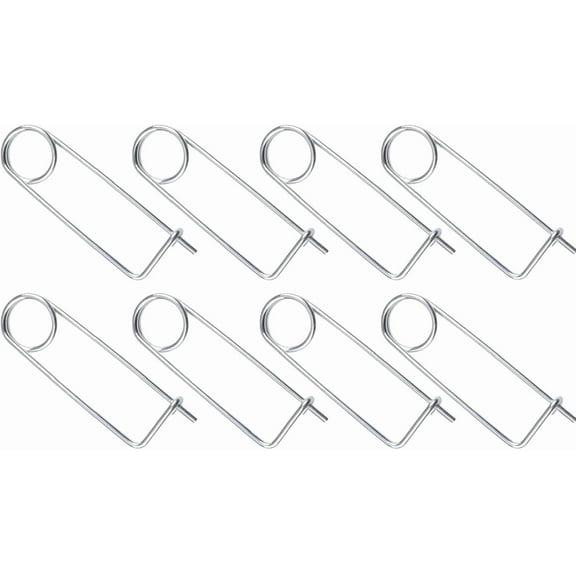 MerciL 8PCS Steel Brooch Shape Cotter Safety Pins, Spring Pin Wire Lock Pin Quick Lock Brooch Locking Fastener for Farm Lawn Garden Hitch (M2*75)