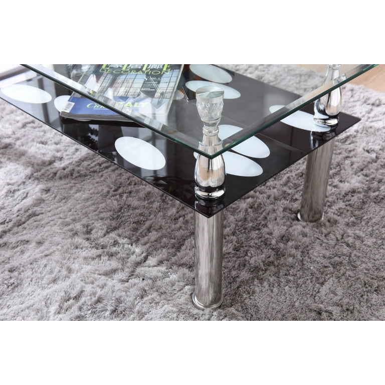 Black glass coffee table b&m deals