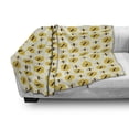 thumbnail image 2 of Queen Bee Soft Flannel Fleece Throw Blanket, Illustration of Repeating Hexagon Shaped or Hives, Cozy Plush for Indoor and Outdoor Use, 50" x 60", Earth Yellow Dimgray, by Ambesonne, 2 of 5