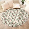 thumbnail image 4 of Green and Red Christmas Pattern Round Blanket,Comfortable Soft Flannel Throw Blanket,All Season,Warm Lightweight Blankets for Sofa Bed Couch Living Room Chair 47"x47", 4 of 5