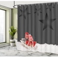 thumbnail image 4 of Ambesonne Red and Grey Shower Curtain, Sledding Dolls Print, 69"Wx84"L, Dark Pink Pale Mauve, 4 of 4