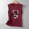 thumbnail image 4 of Sakmal Summer Tops for Women 2024 Sleeveless Red Love Heart Crew Neck Tank Tops Shirts for Women, 4 of 5